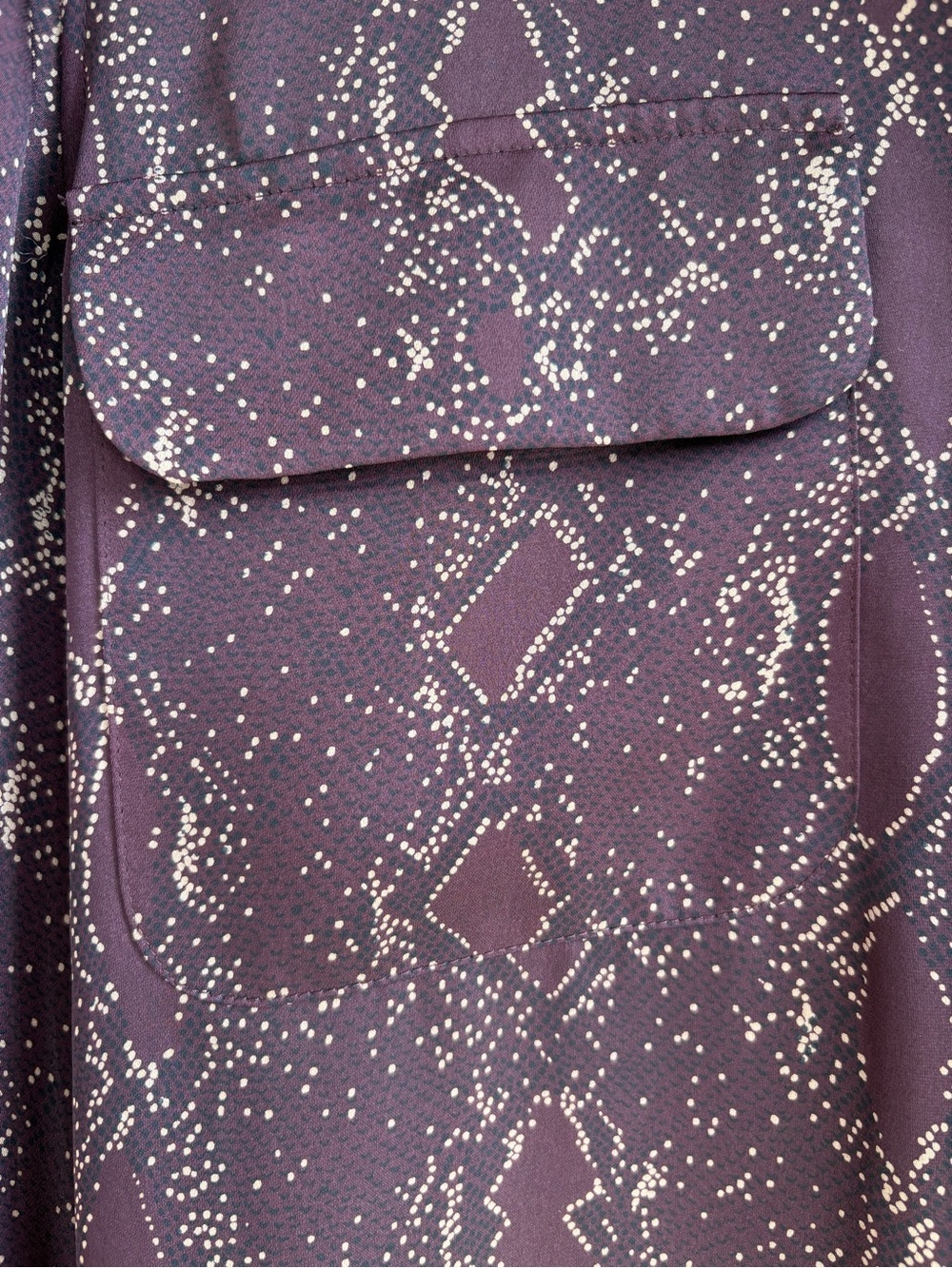 Equipment Signature SilkySnake Print Blouse Small Burgundy Long Sleeve - Picture 4 of 12